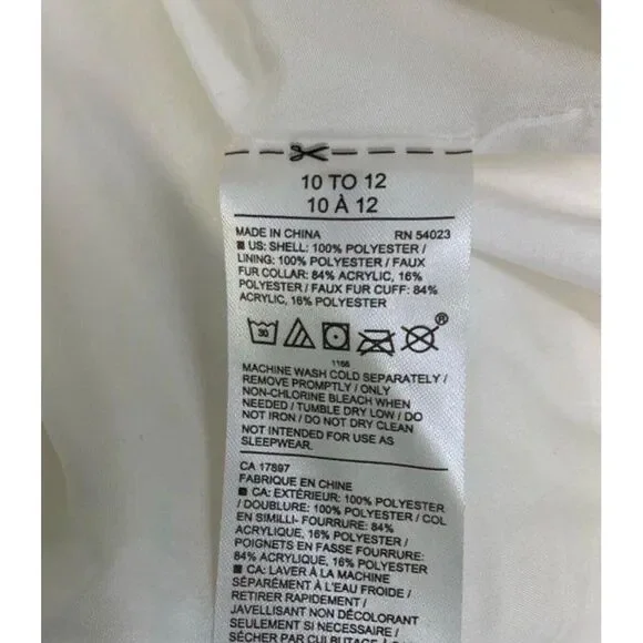 Rachel Zoe x Janie and Jack fur long formal coat jacket ivory old money classic‎